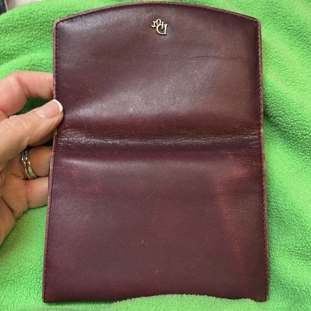 Authentic Beautiful vintage Dior burgundy Wallet